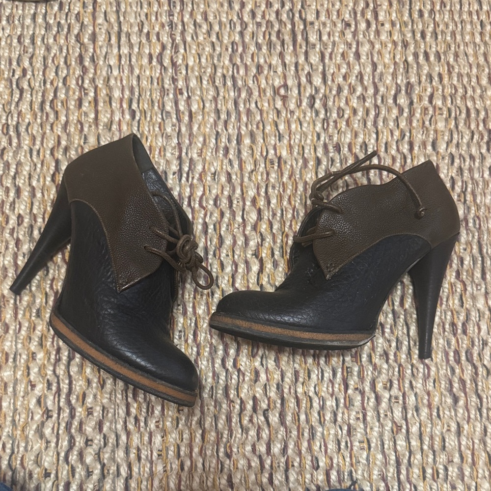 Balenciaga Black and Brown Women's Heels